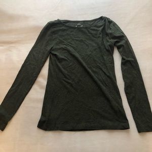 Hunter green, JCrew Artist Long Sleeved T